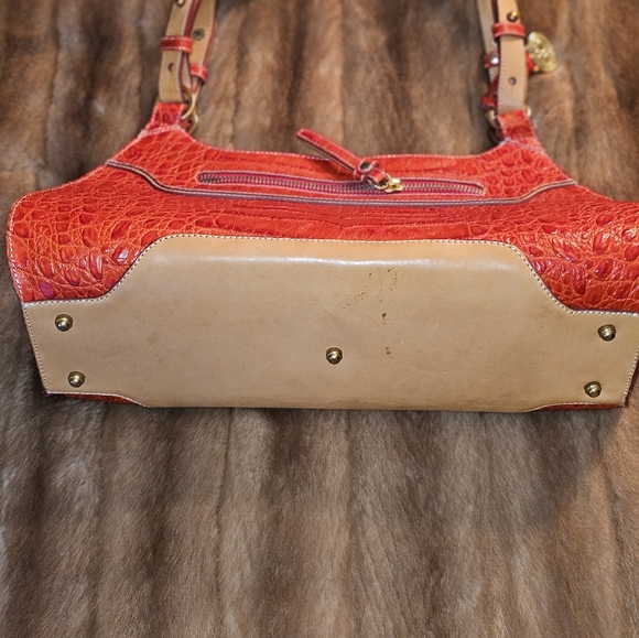 BRAHMIN Orange Stella Spencer purse - Picture 2 of 10